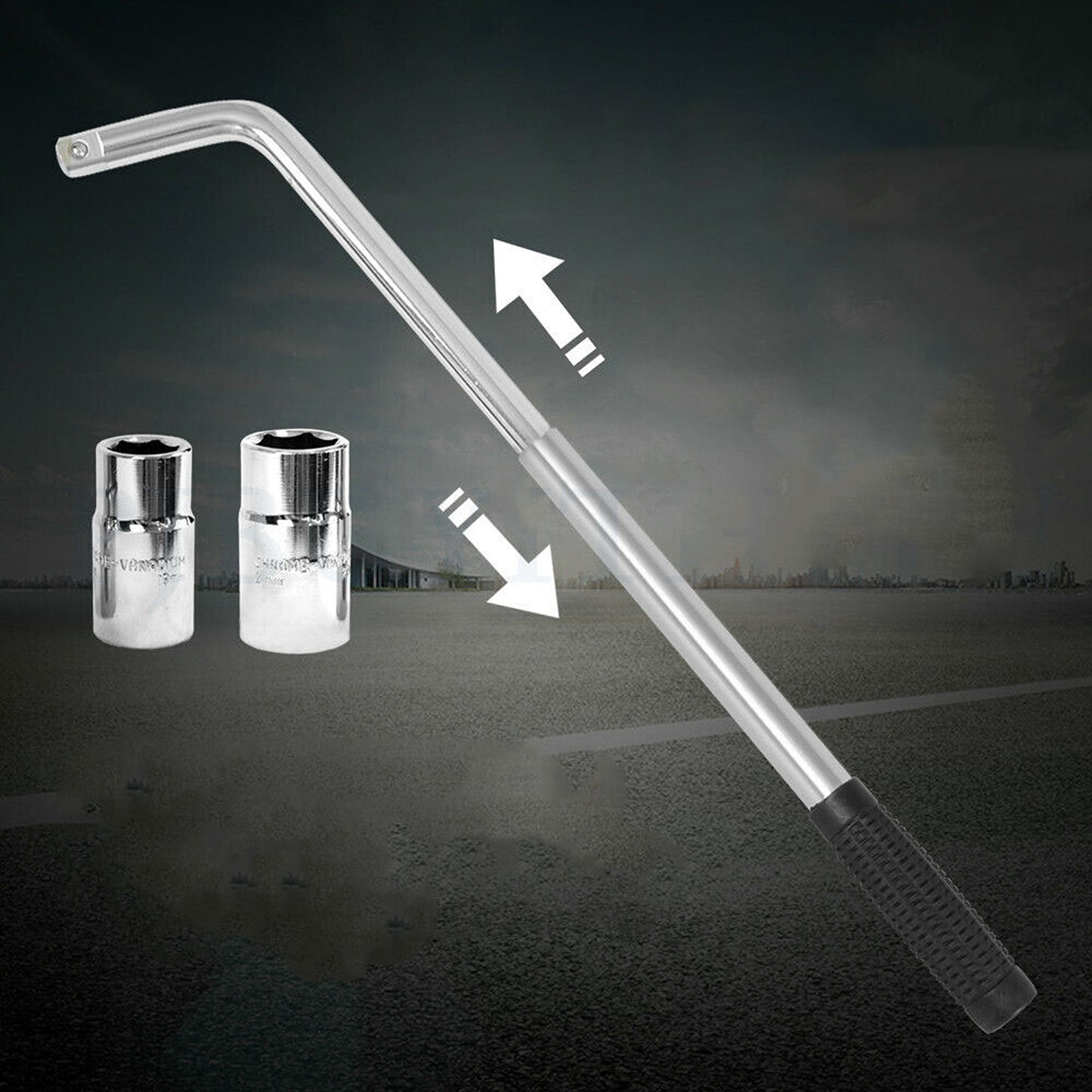 Heavy Duty Wheel Brace with Extendable Handle 32-48CM Lug Wrench