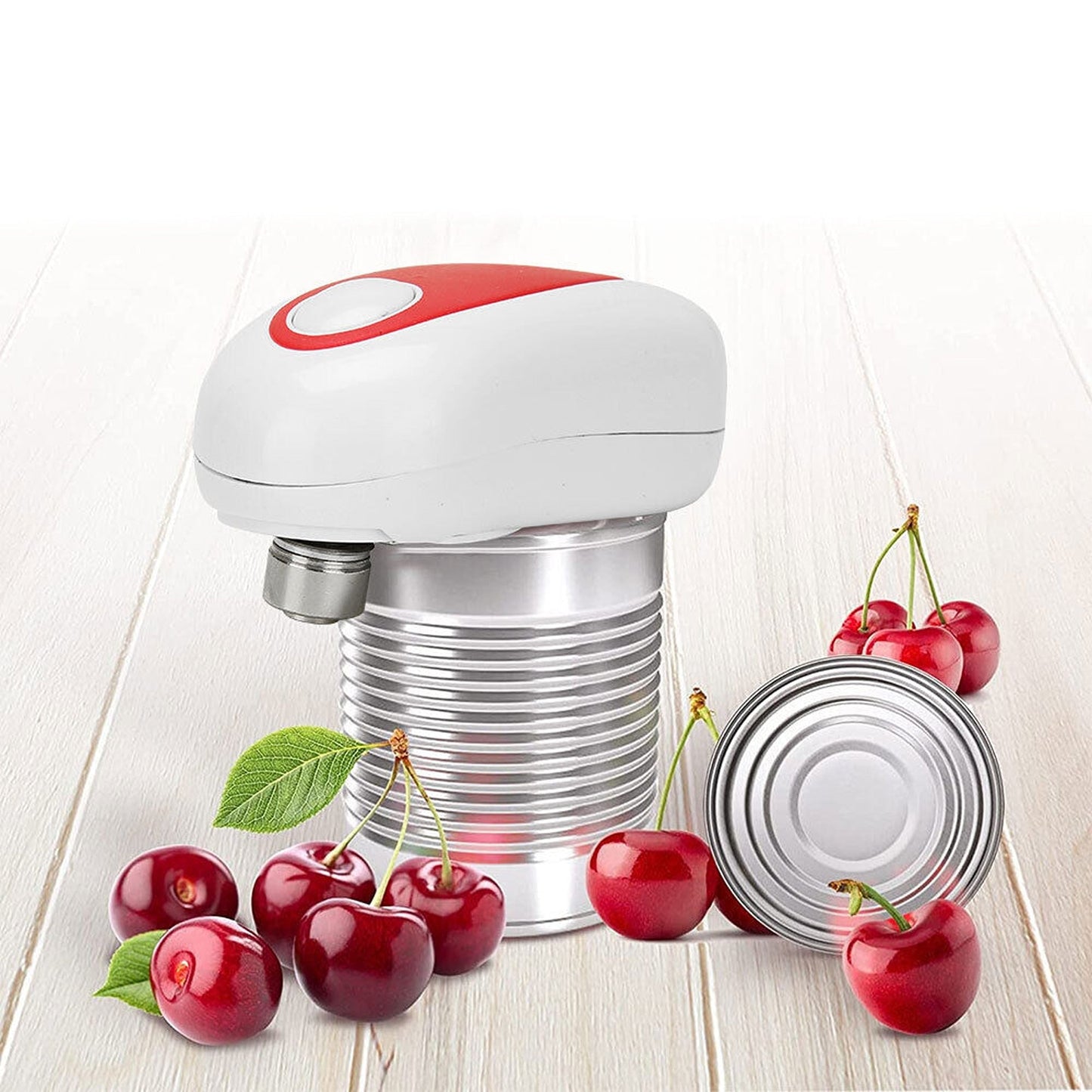 One-Touch Safety Can Opener with Automatic Lid Removal for Kitchens