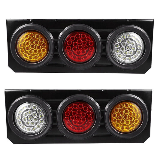 2pcs LED Tail Lights with Stop Indicator for UTE Caravan Truck 63 LEDs 12V