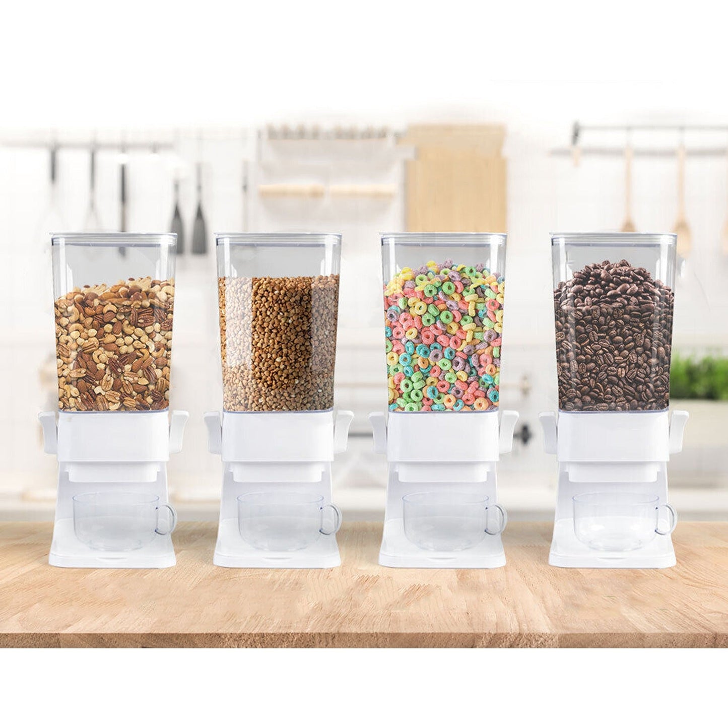 5.5L Dry Food Cereal Dispenser Grain Storage Container Pet Feeder