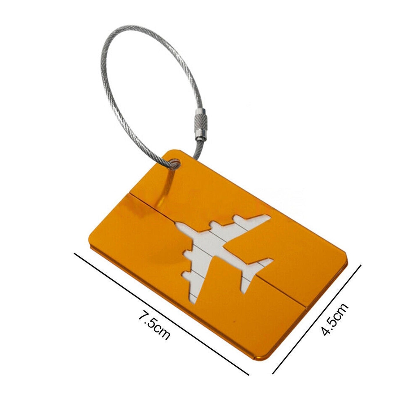 Travel ID Tag for Luggage Aluminum Suitcase Address Label
