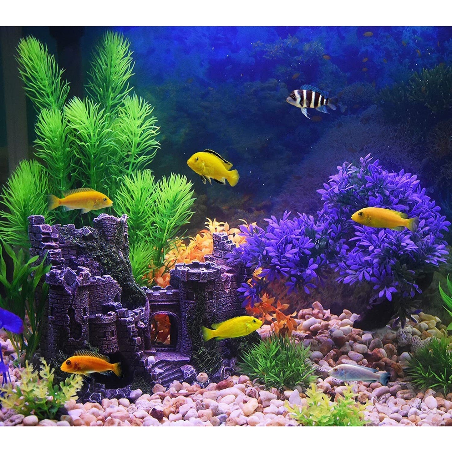 Resin Castle Tower Cave Aquarium Decor for Fish Tank Ornament