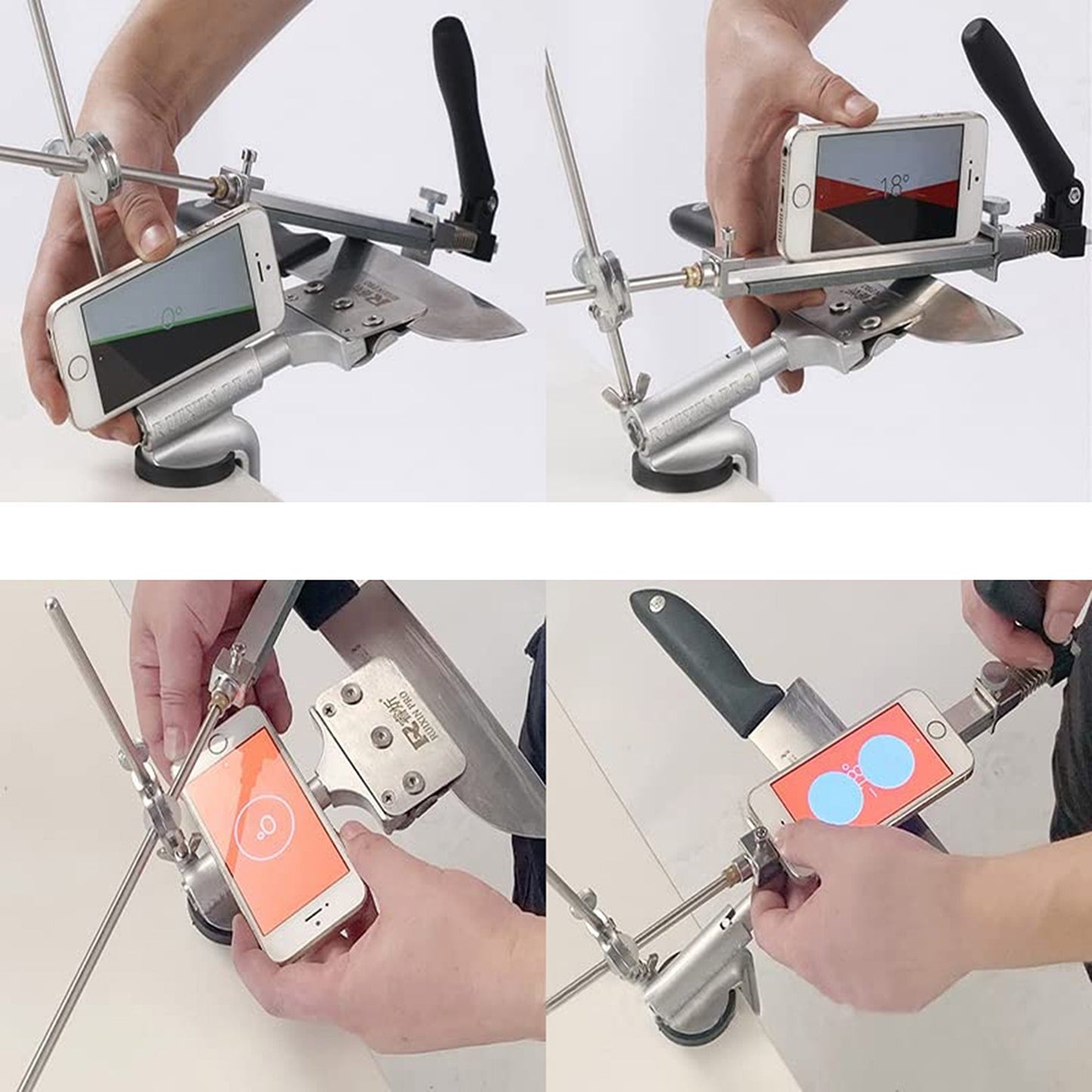 Sharpening System for Knives Edge Sharpener with 4 Stones Kit