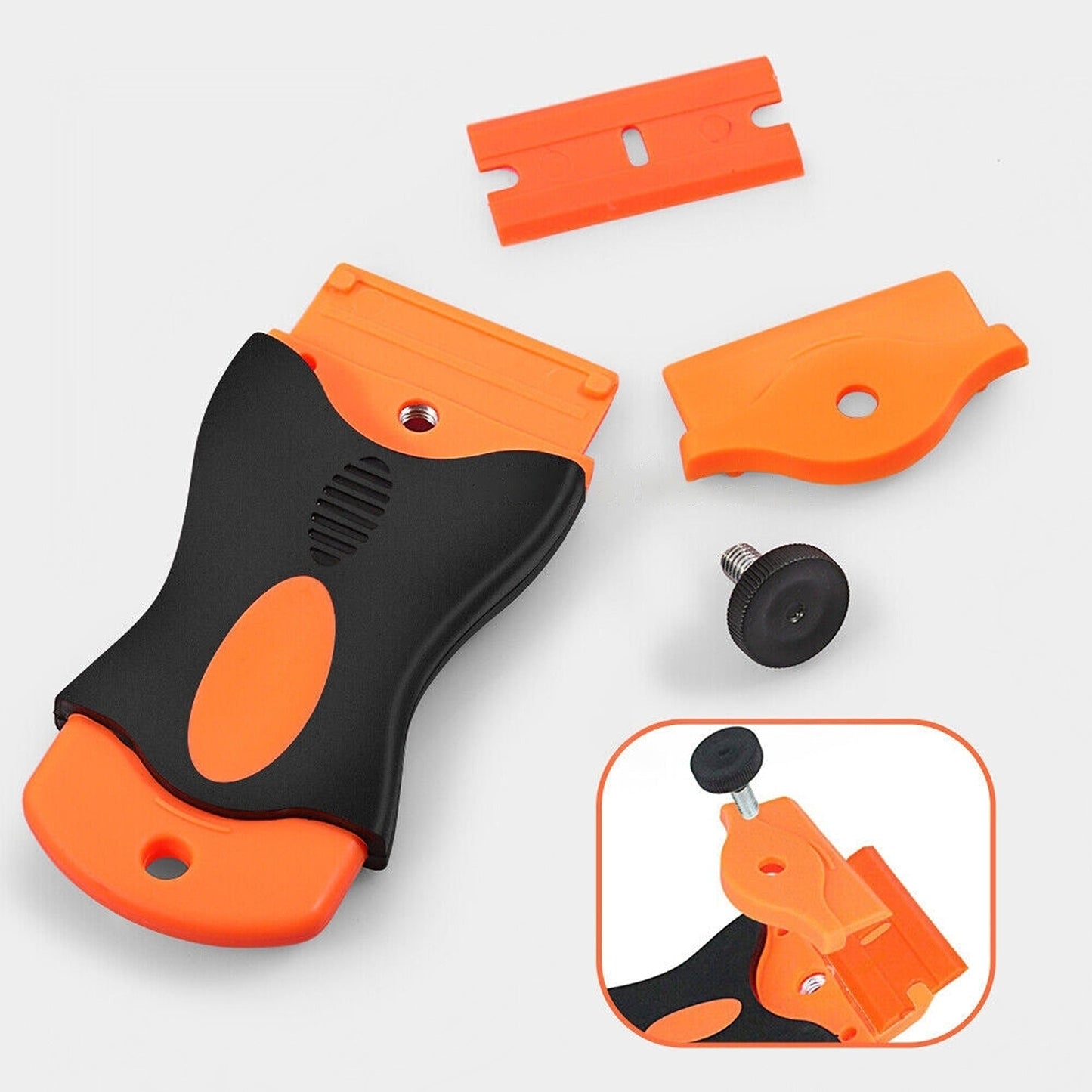 Adhesive Scraper Tool Plastic Razor Blade for Paint and Glue Removal