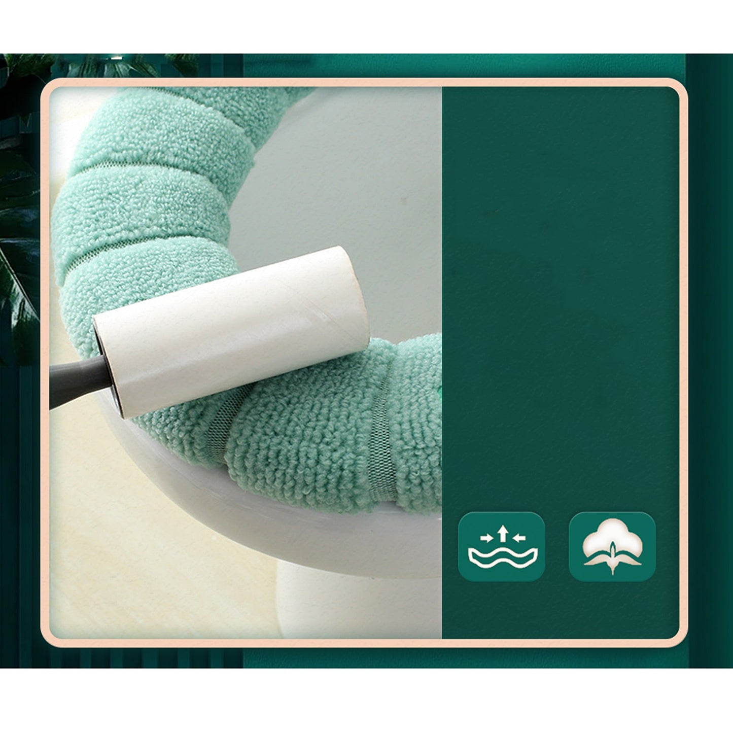 Toilet Seat Lid Cover with Soft Washable Cushion Bathroom Warmer Mat