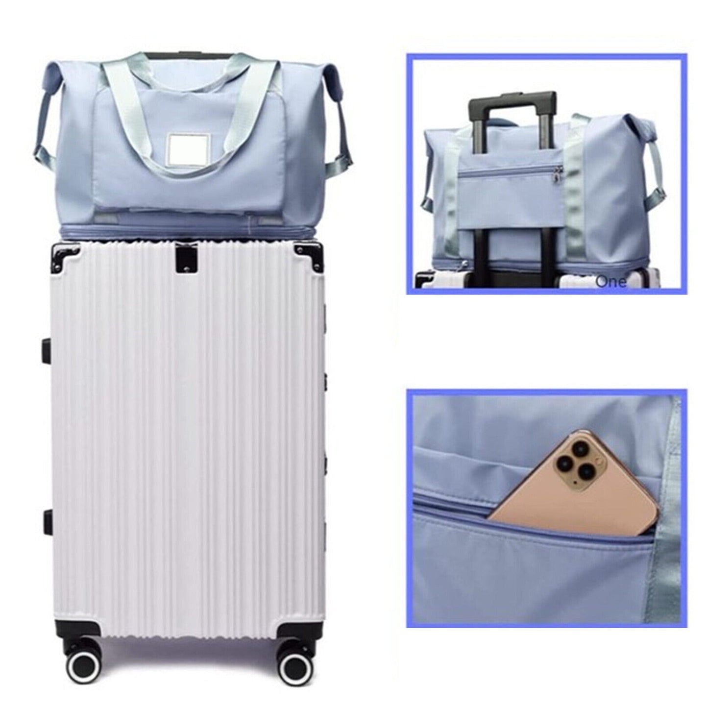 Folding Unisex Travel Bag with Waterproof Large Capacity