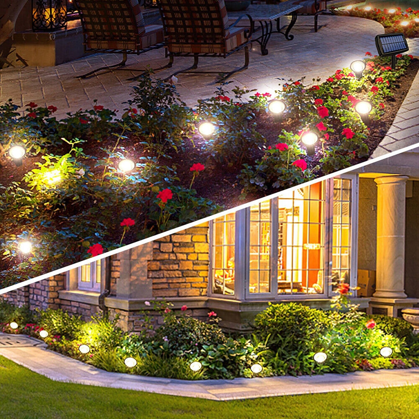 10 in 1 Solar Spot Light Outdoor Waterproof LED Garden Lawn Lights