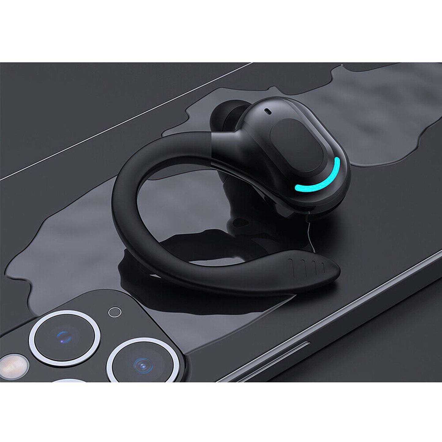 Bluetooth 5.2 Wireless Earpiece Trucker Handsfree Single Earbud Headset