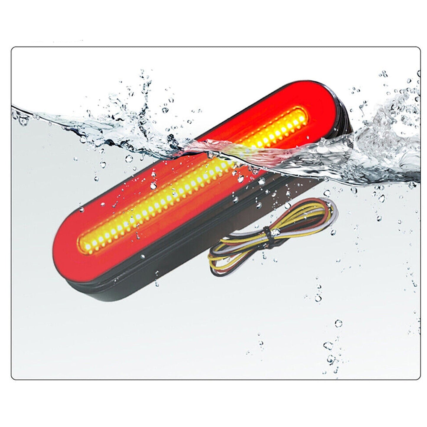 2pcs Trailer Lights Submersible Stop Tail LED Kit Boat Truck