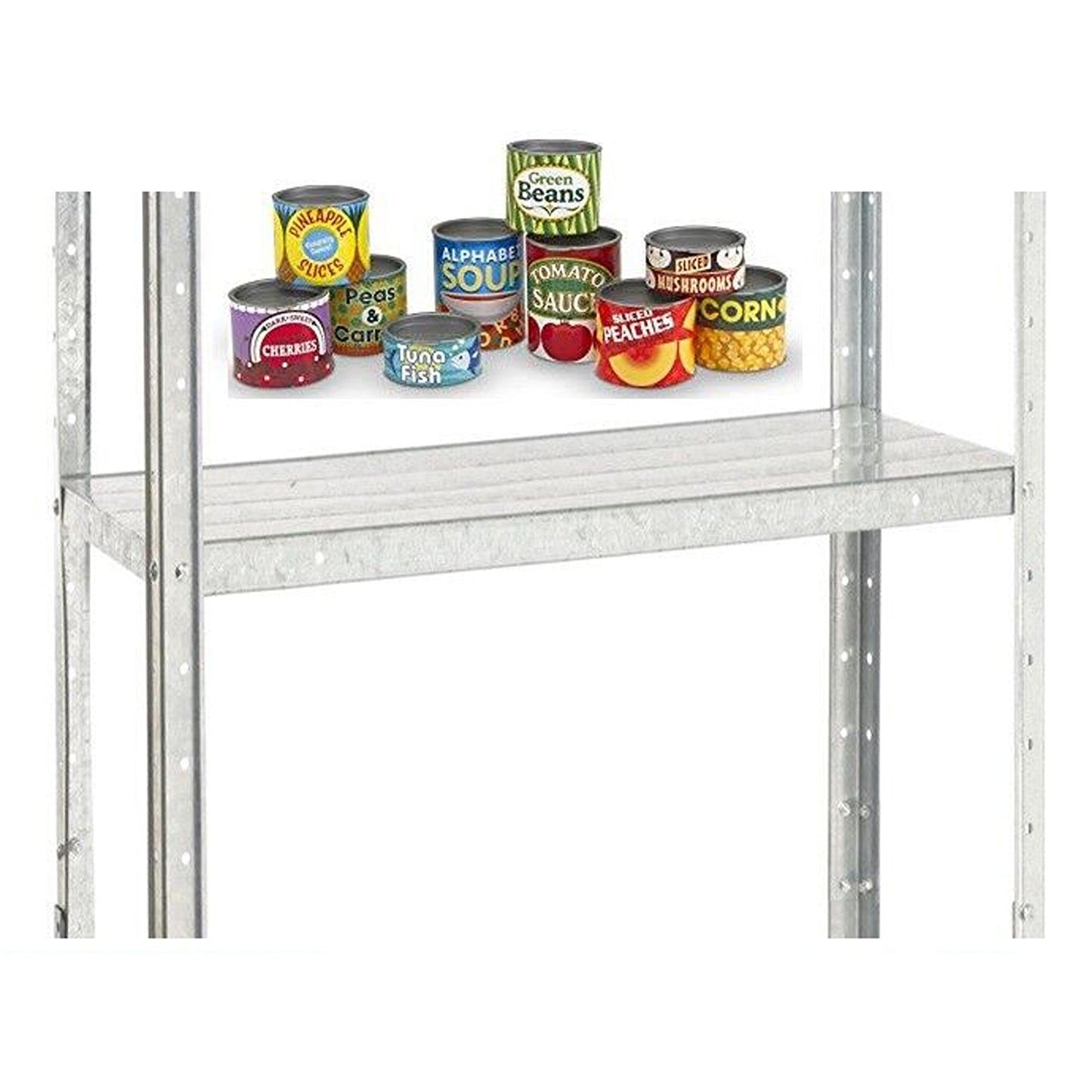 4-Tier Metal Storage Shelf Rack for Garage and Industrial Use