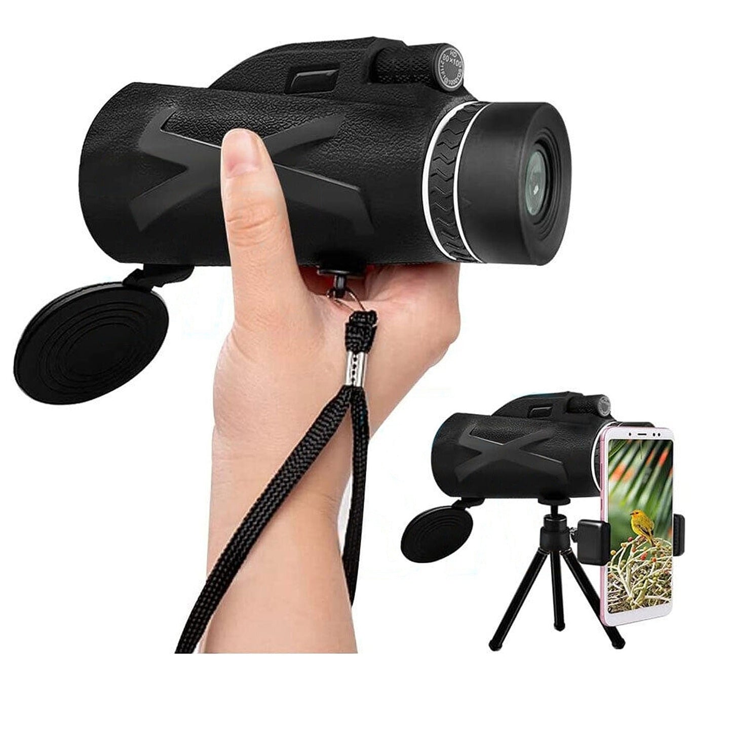 HD Night Vision Binoculars Telescope with Starscope Phone Camera Zoom and Tripod