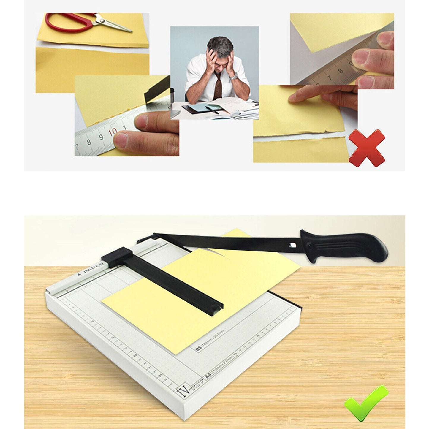 Guillotine Paper Photo Cutter A4 to B7 Metal Base