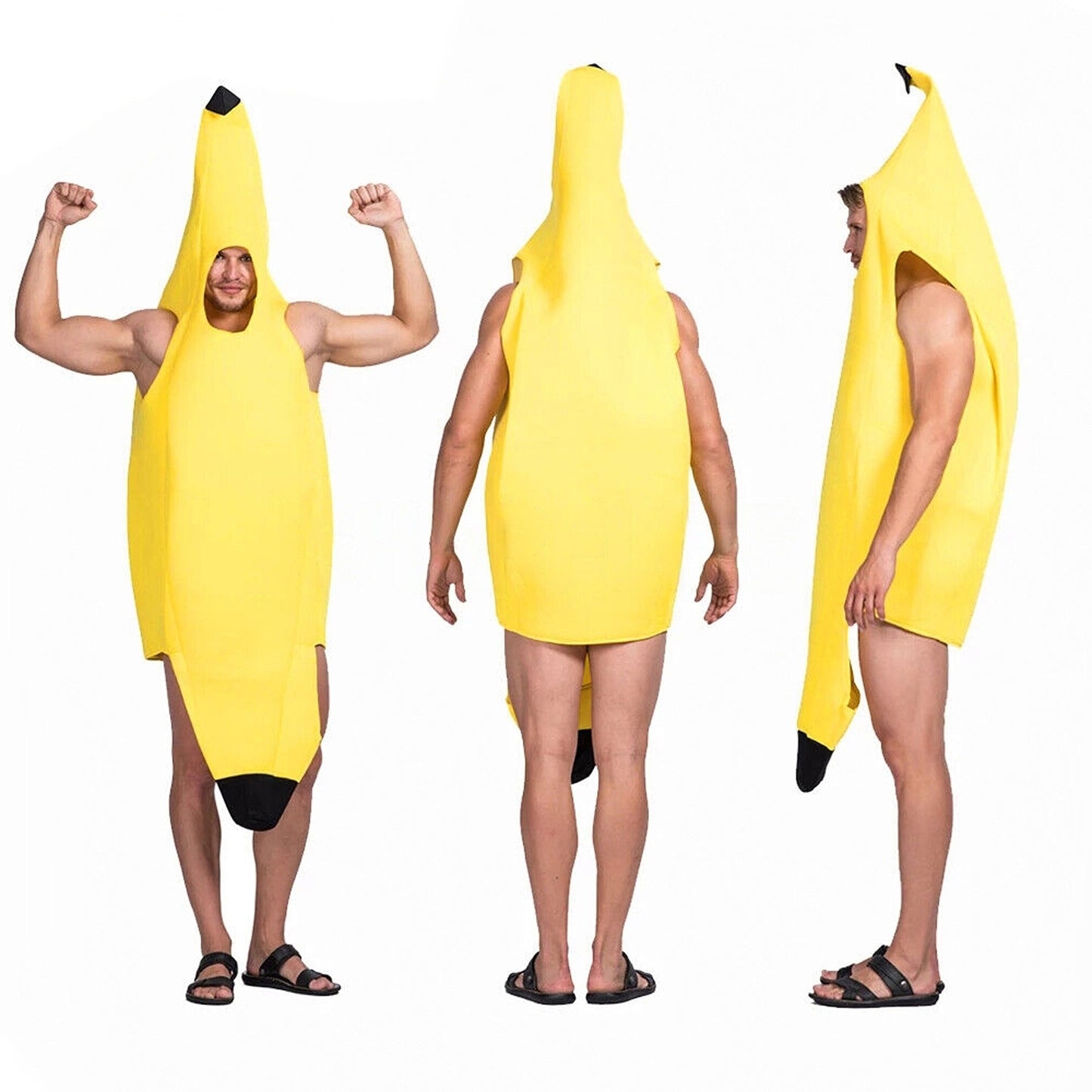 Fun Banana Outfit for Cosplay and Halloween Adult Unisex Body Suit