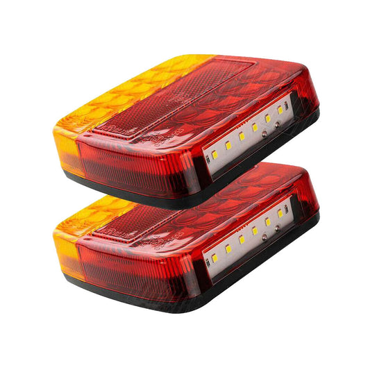 2pcs Submersible Trailer Tail Lights 26 LED Boat and Truck Lamp Kit