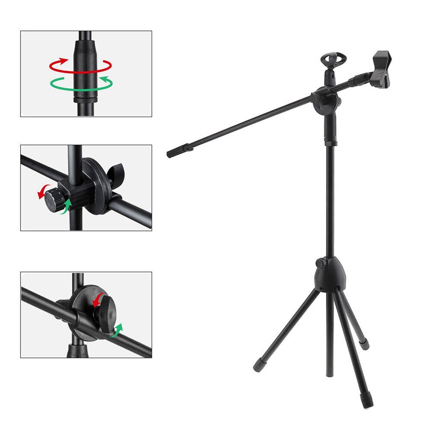 Adjustable Professional Microphone Stand Foldable Telescopic Tripod Holder
