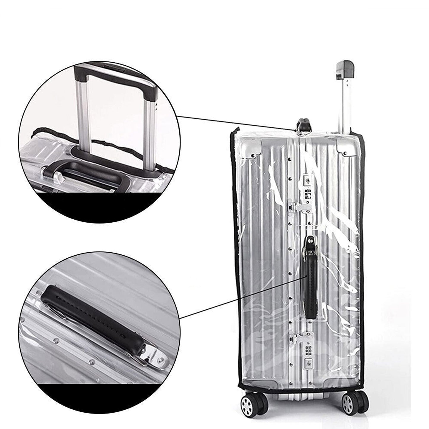 Protective PVC Luggage Cover Clear Travel Case Waterproof