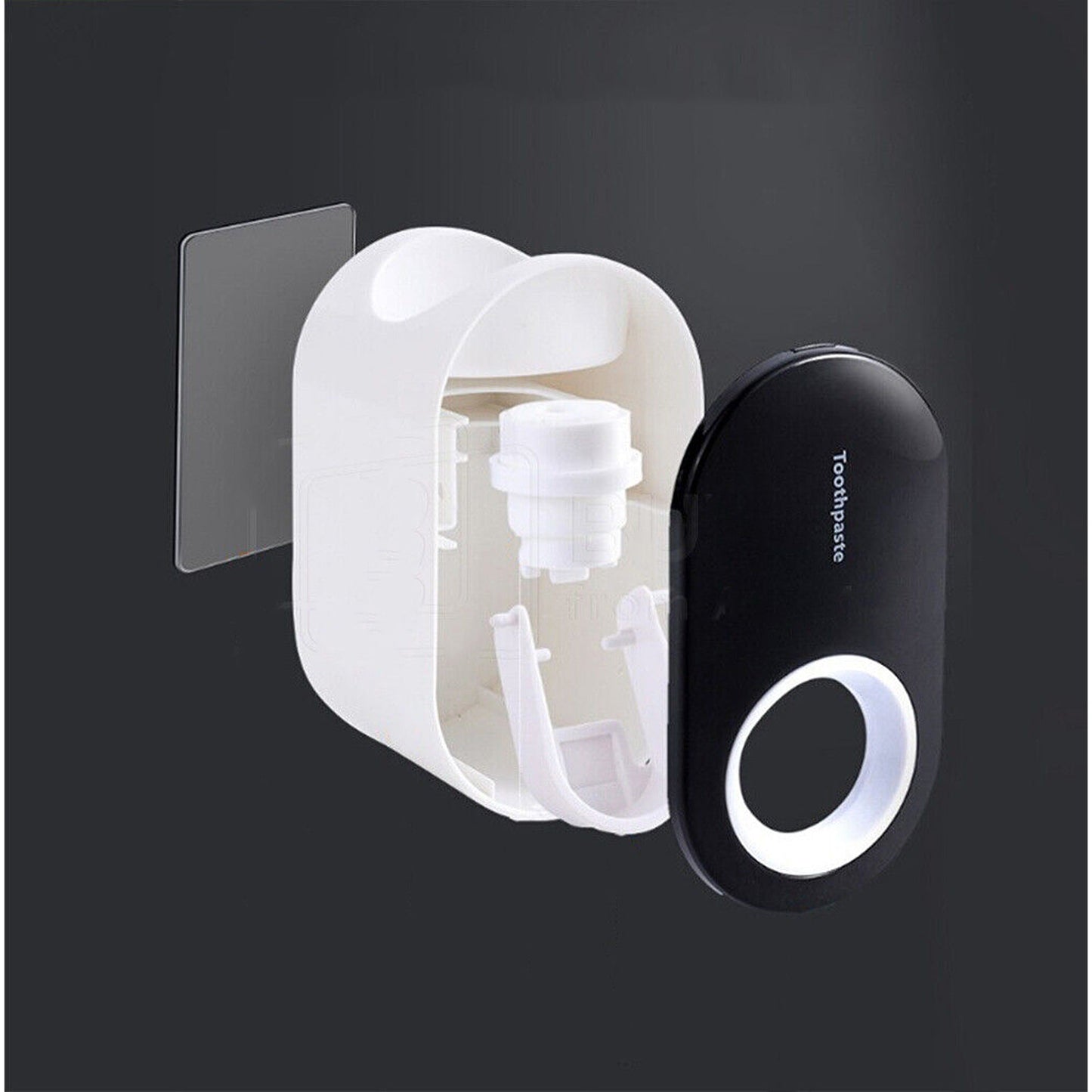 Wall-Mounted Automatic Toothpaste Dispenser and Toothbrush Holder