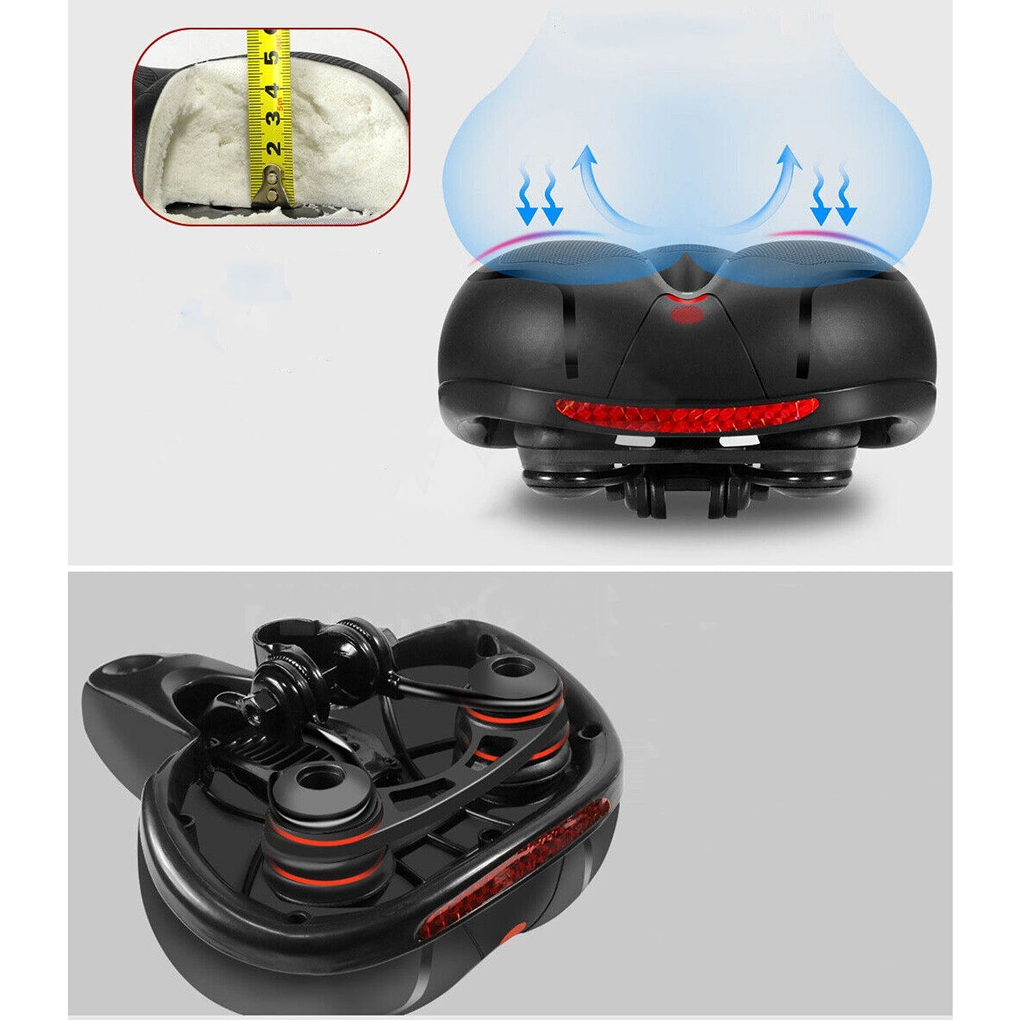 Extra Comfort Wide Gel Cruiser Bike Seat with Soft Pad
