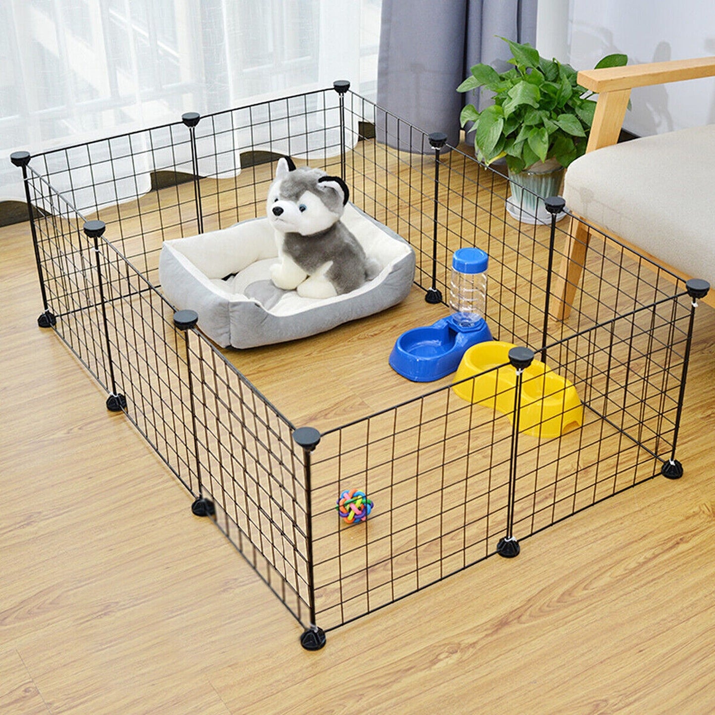 Metal DIY Pet Dog Playpen Foldable Cage Fence Enclosure