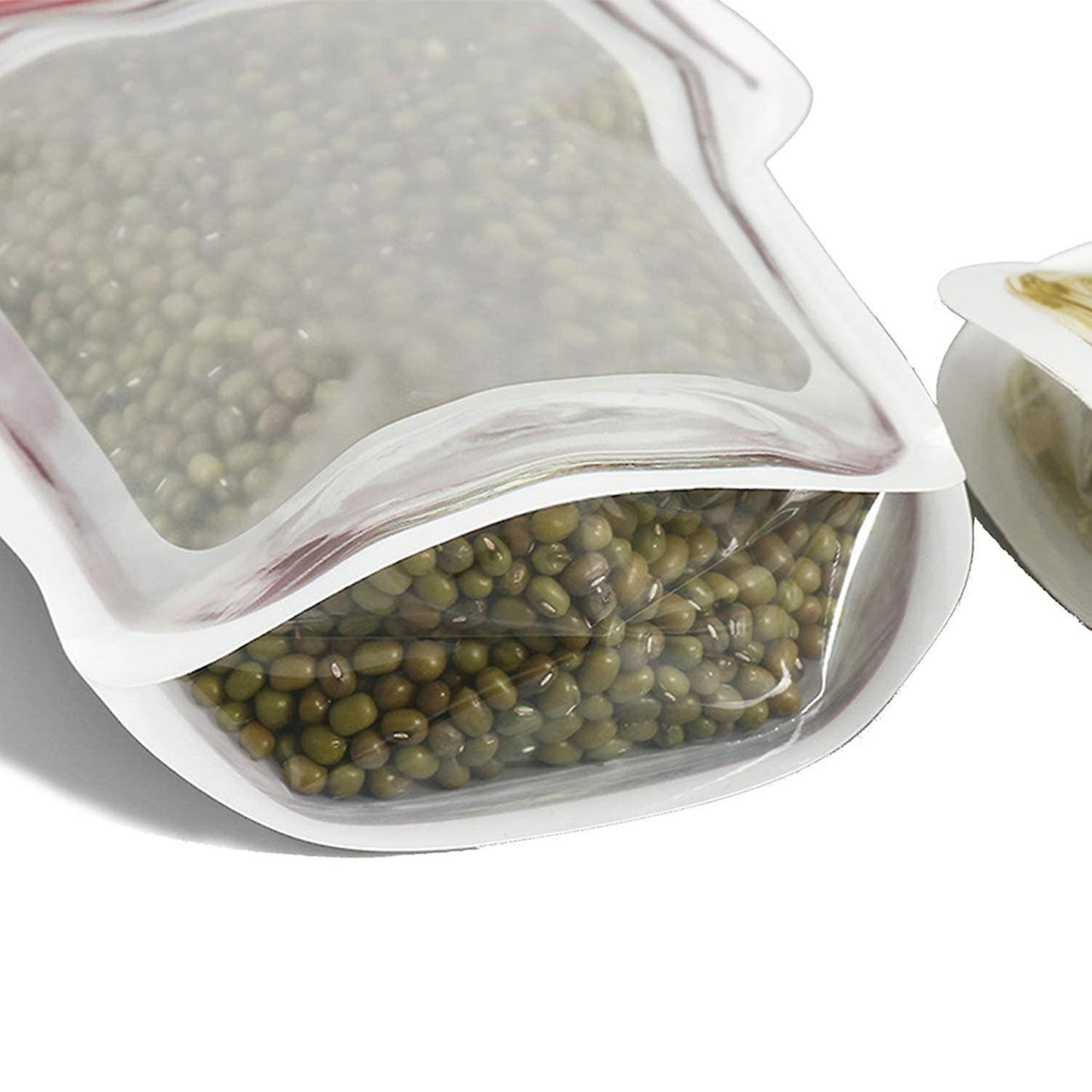 Mason Jar Pattern Reusable Stand-Up Zip Lock Food Storage Bags