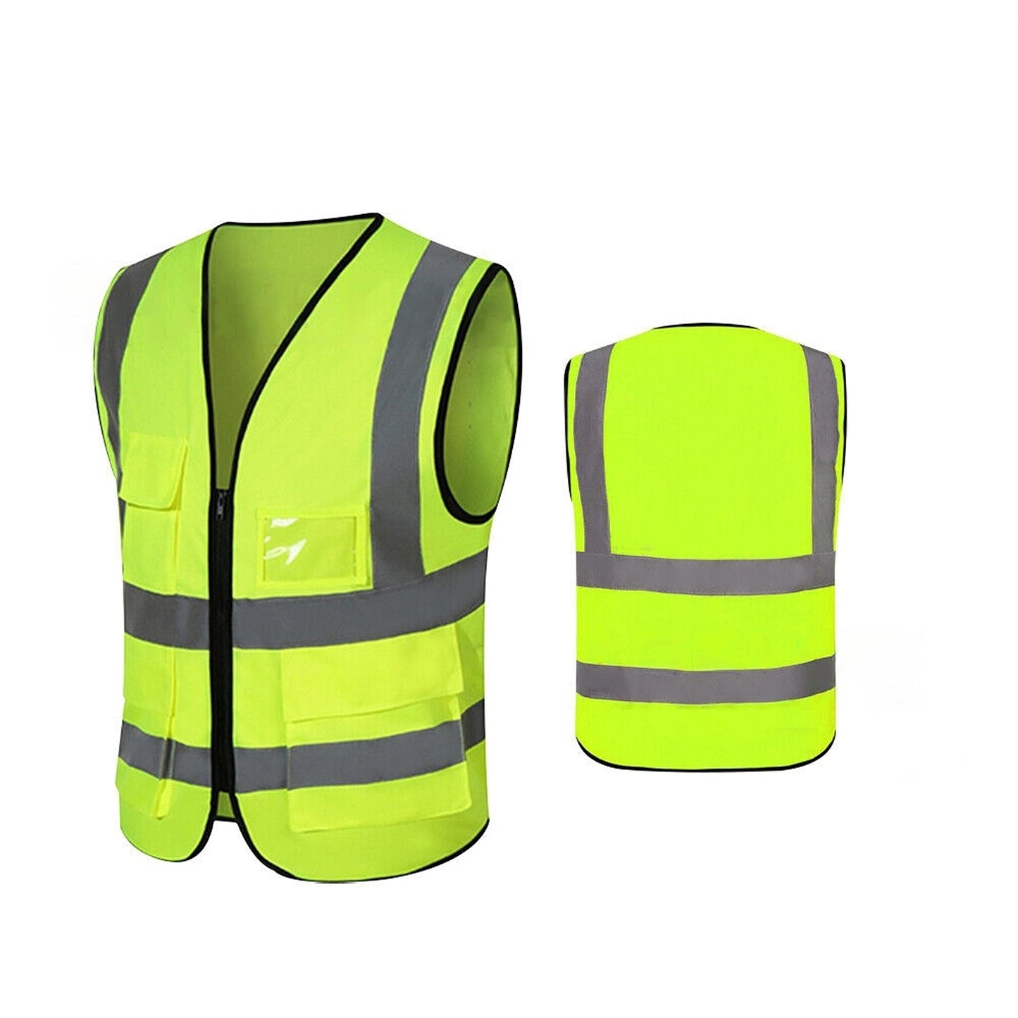 Fluro Green Reflective Safety Vest Night Time Work Essential
