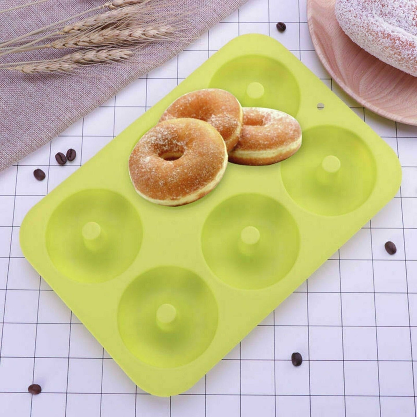 2pcs Baking Essentials Silicone Donut Pan Mould Tray
