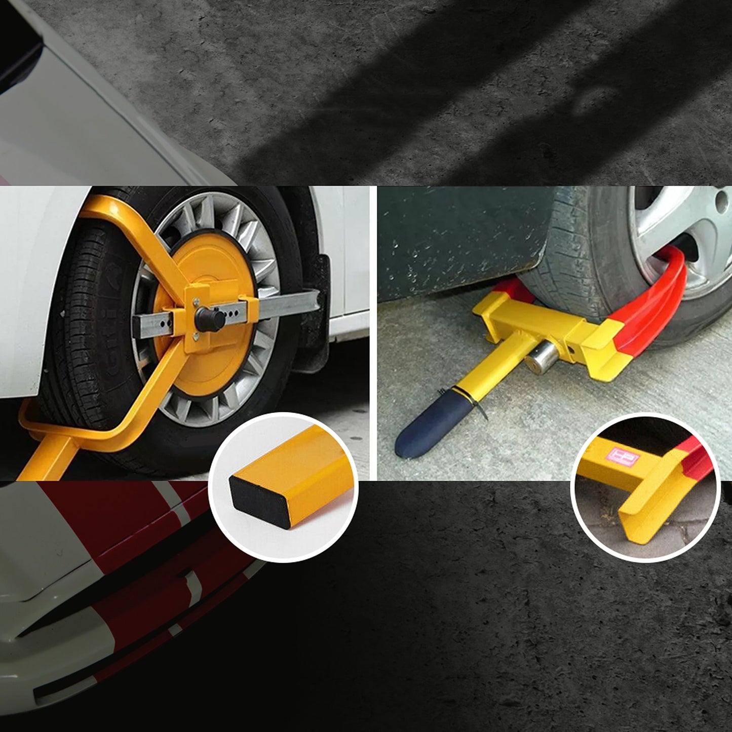 Heavy-Duty Wheel Clamp Lockable Tire Defender for Caravans Cars 13-15 Inch