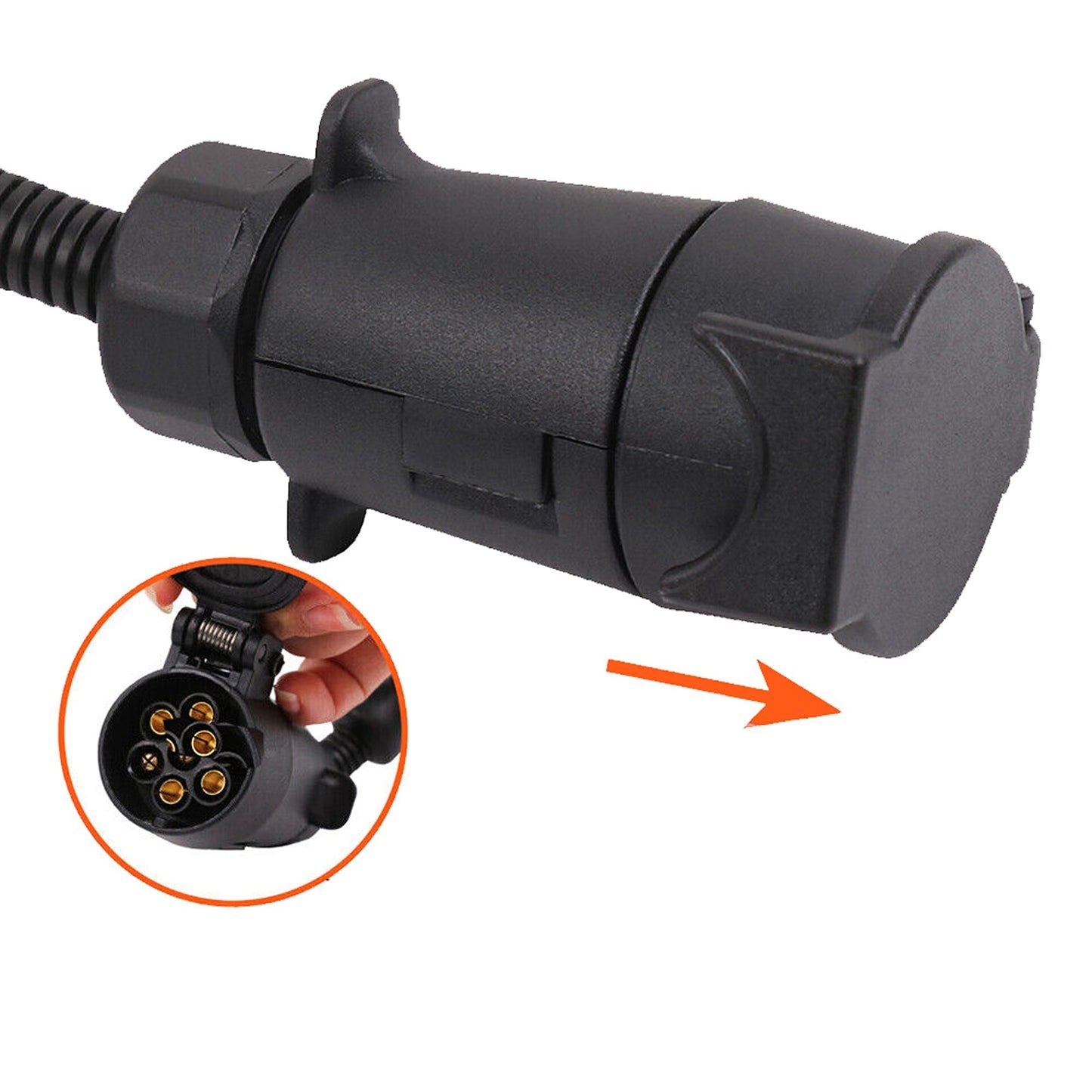 Trailer Adapter Plug Female 7 Pin To Male Flat Caravan Boat