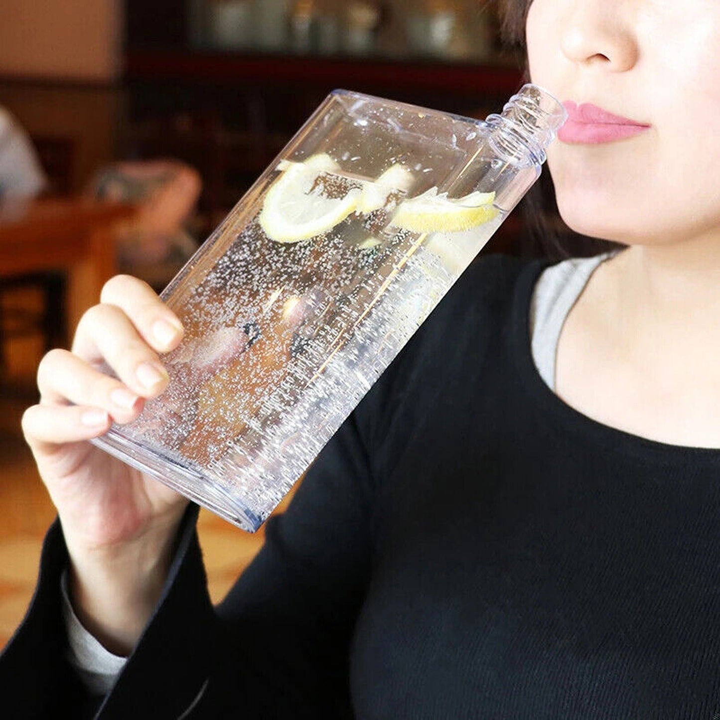 Portable A5 Paper Kettle Flat Water Bottle 420ml Book-Shaped Drink Cup