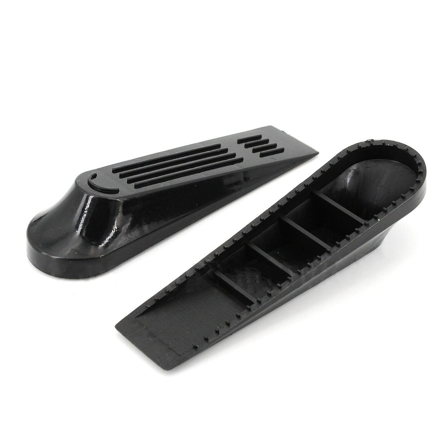4pcs Non-Slip Thick Plastic Door Wedge Door Stoppers in Black