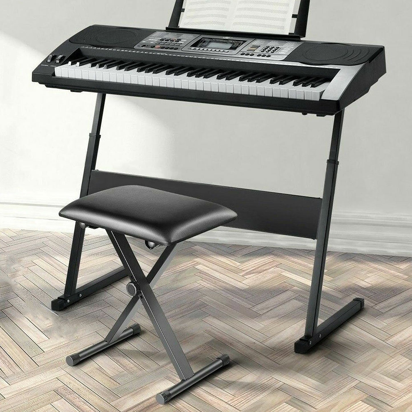 3 Way X Frame Adjustable Keyboard Bench with Soft Cushion