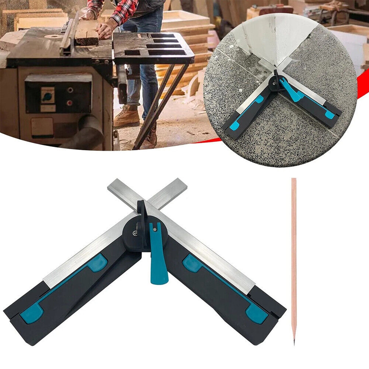 Carpentry Adjustable Angle Measuring Miter Gauges Tool