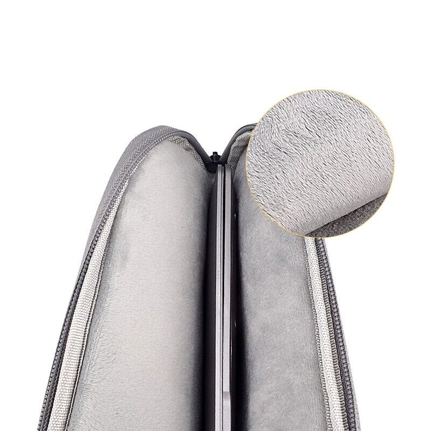 Light Grey Laptop Sleeve Bag Carry Case 13in 14in 15in 16in For MacBook Air Pro Dell HP