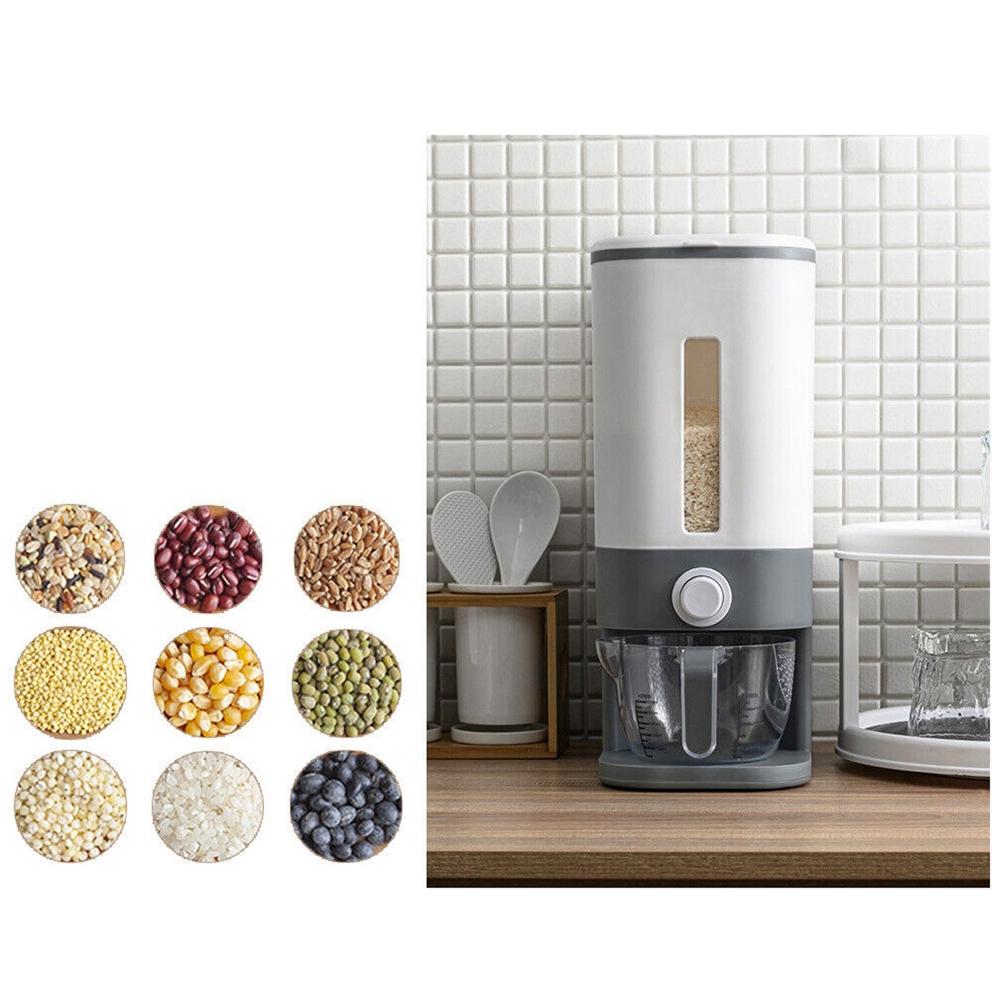 Rice Storage Container with Airtight Lid Ideal for Kitchen Organization