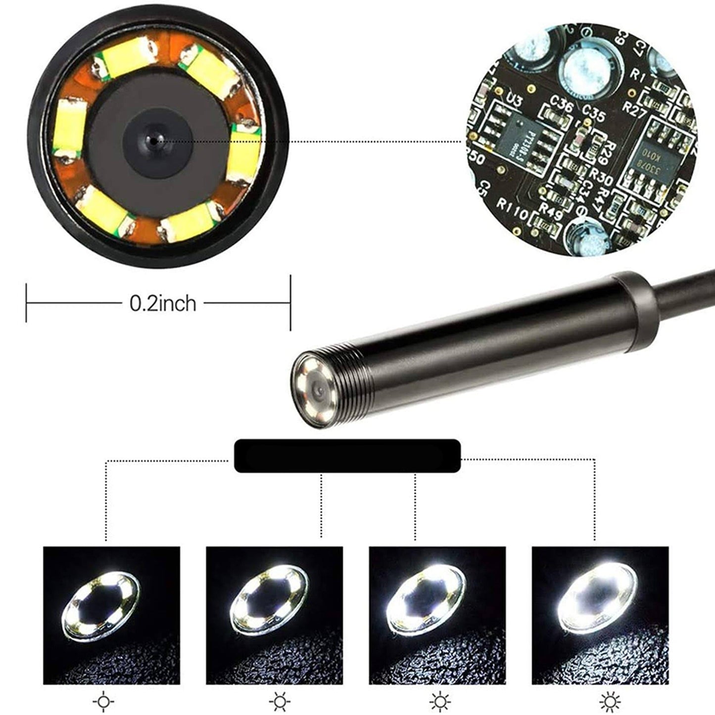USB Type-C HD Endoscope for Android Waterproof Borescope Camera