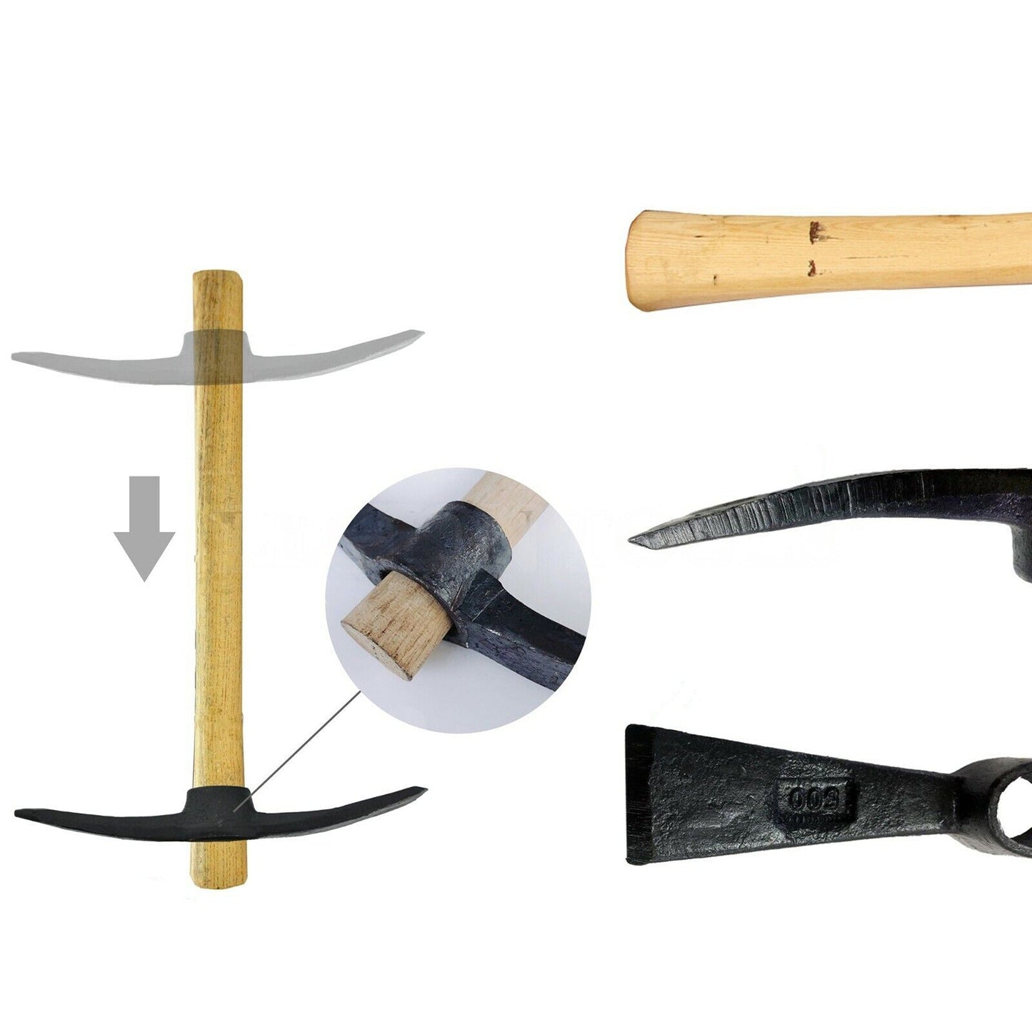 Heavy Duty Pick Mattock Hoe 625g Outdoor Gardening Digging Tool