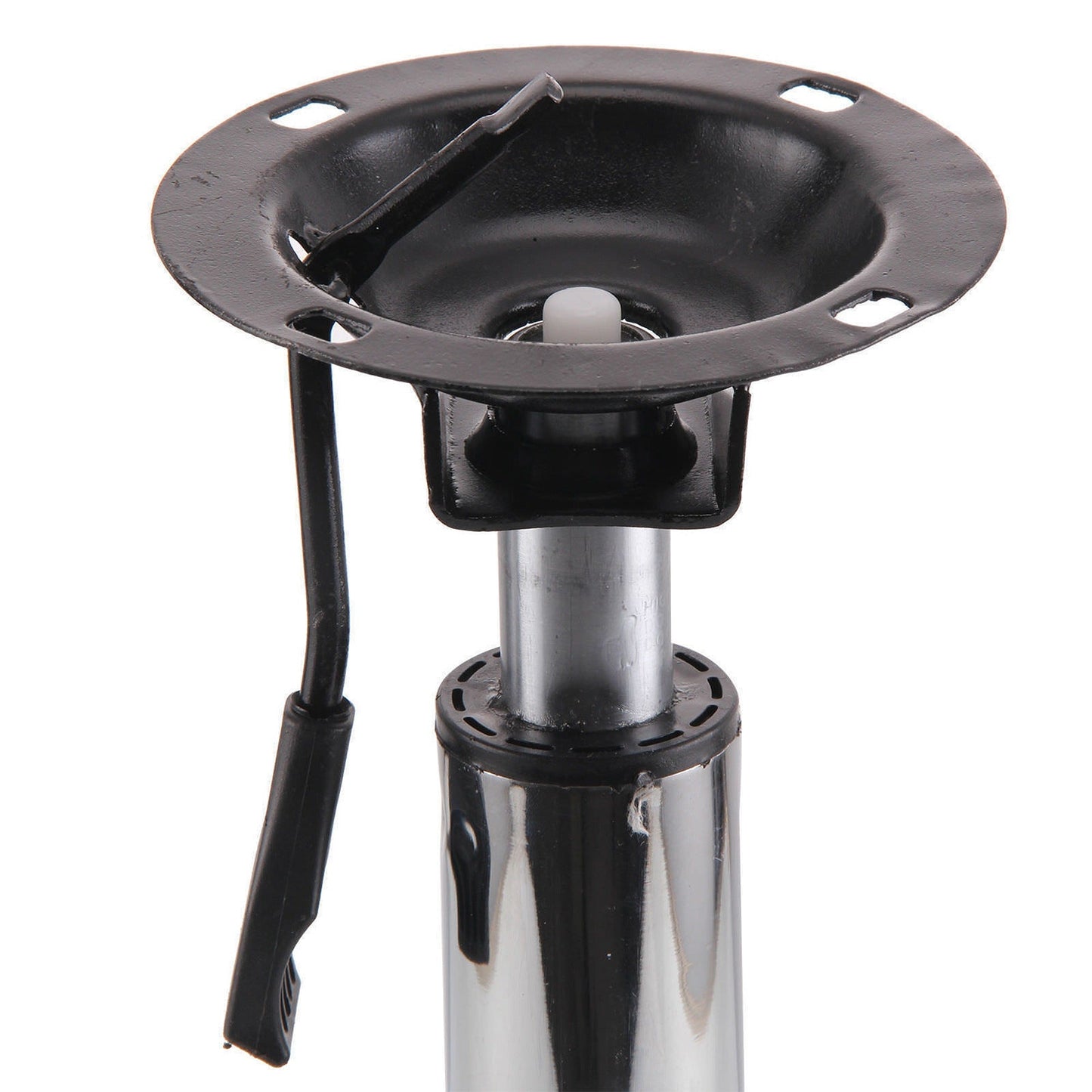 Round Black Barber Stool PU Leather Swivel Hairdressing Chair