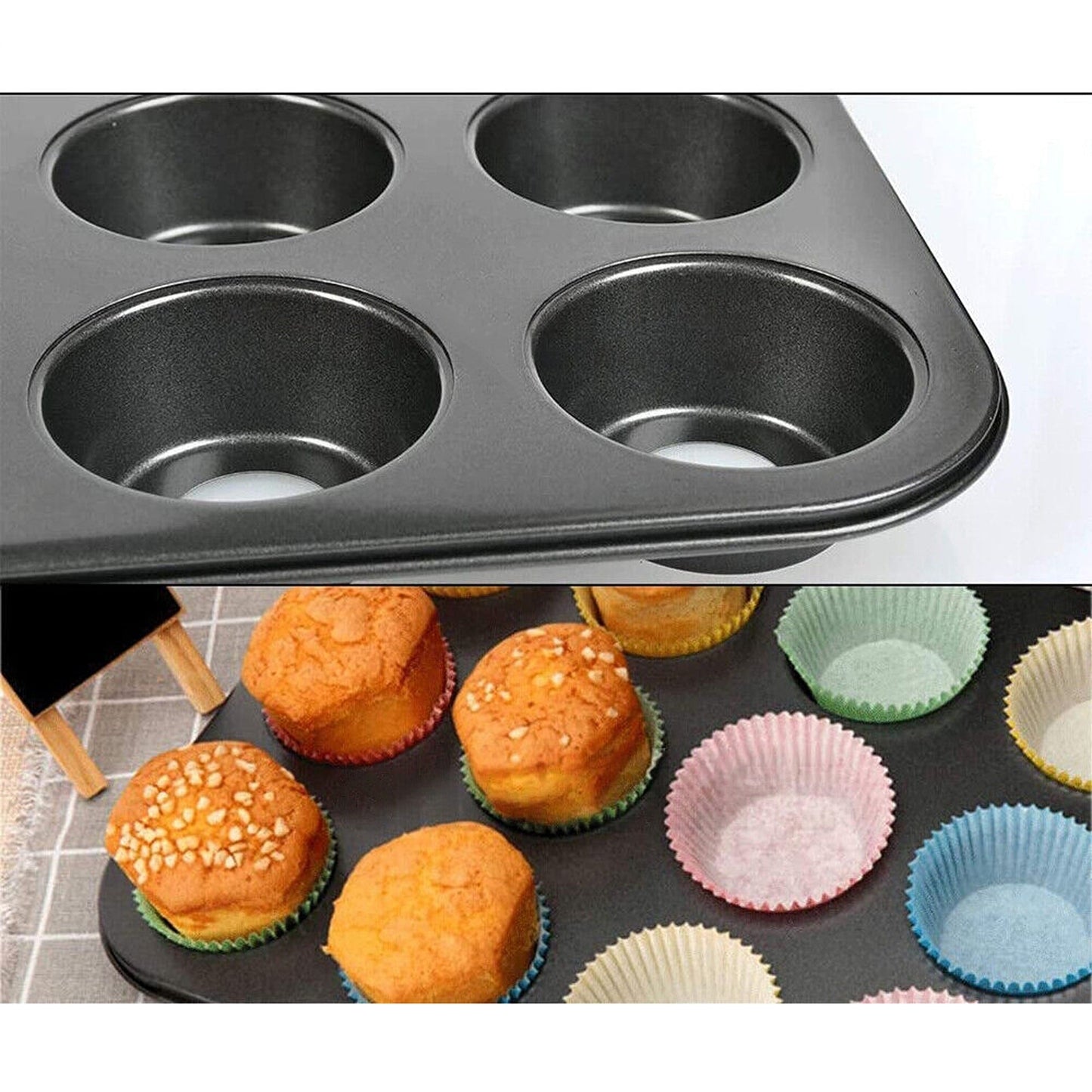 Non-Stick Mini Cheesecake Pan with Removable Base 12 Cups