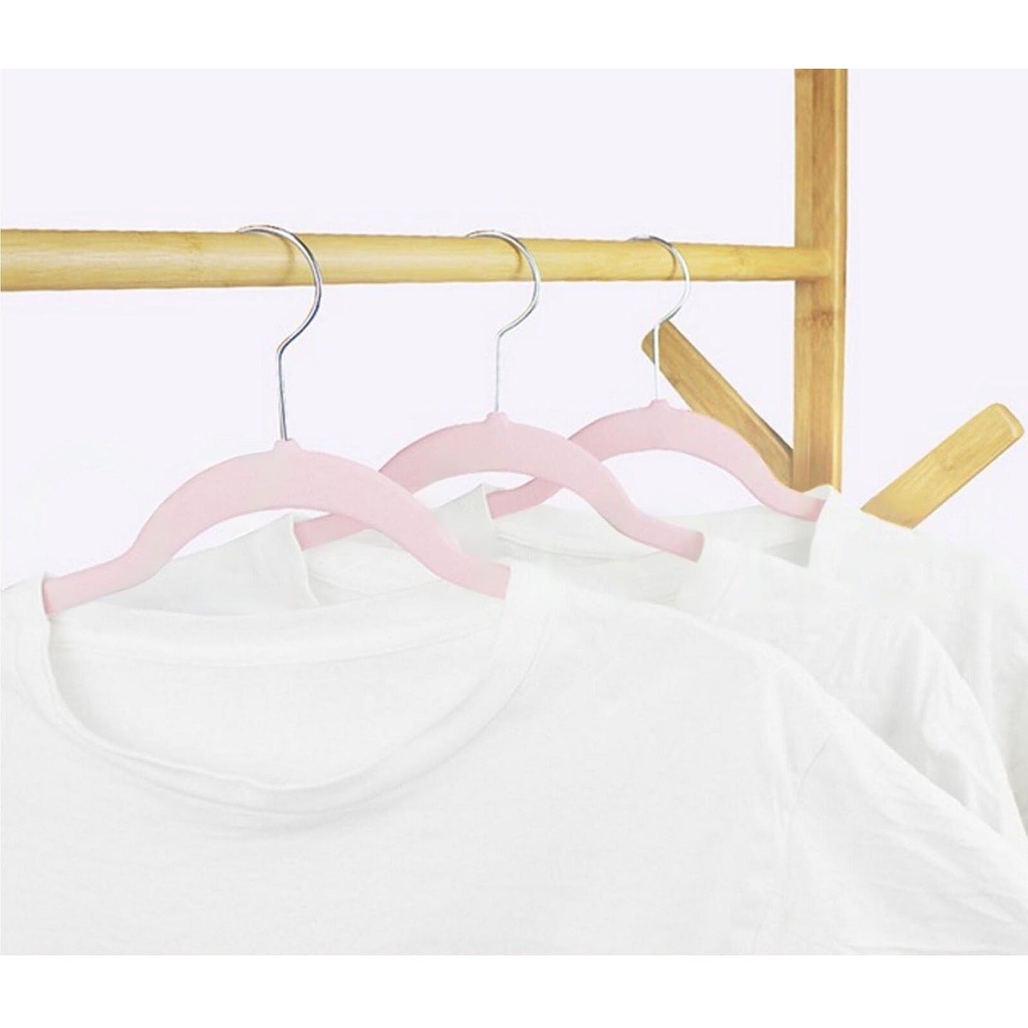 Set of 50 Coloured Non-Slip Velvet Coat Hangers for Space Saving