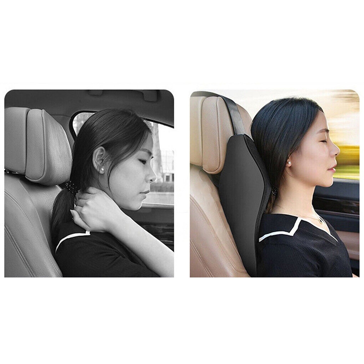 Memory Foam Headrest Pad for Car Seat Neck Support Pillow