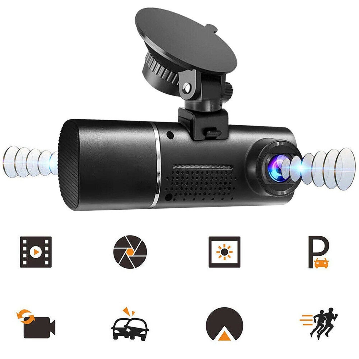 Dual HD Dash Cam with Night Vision for Uber Vehicles