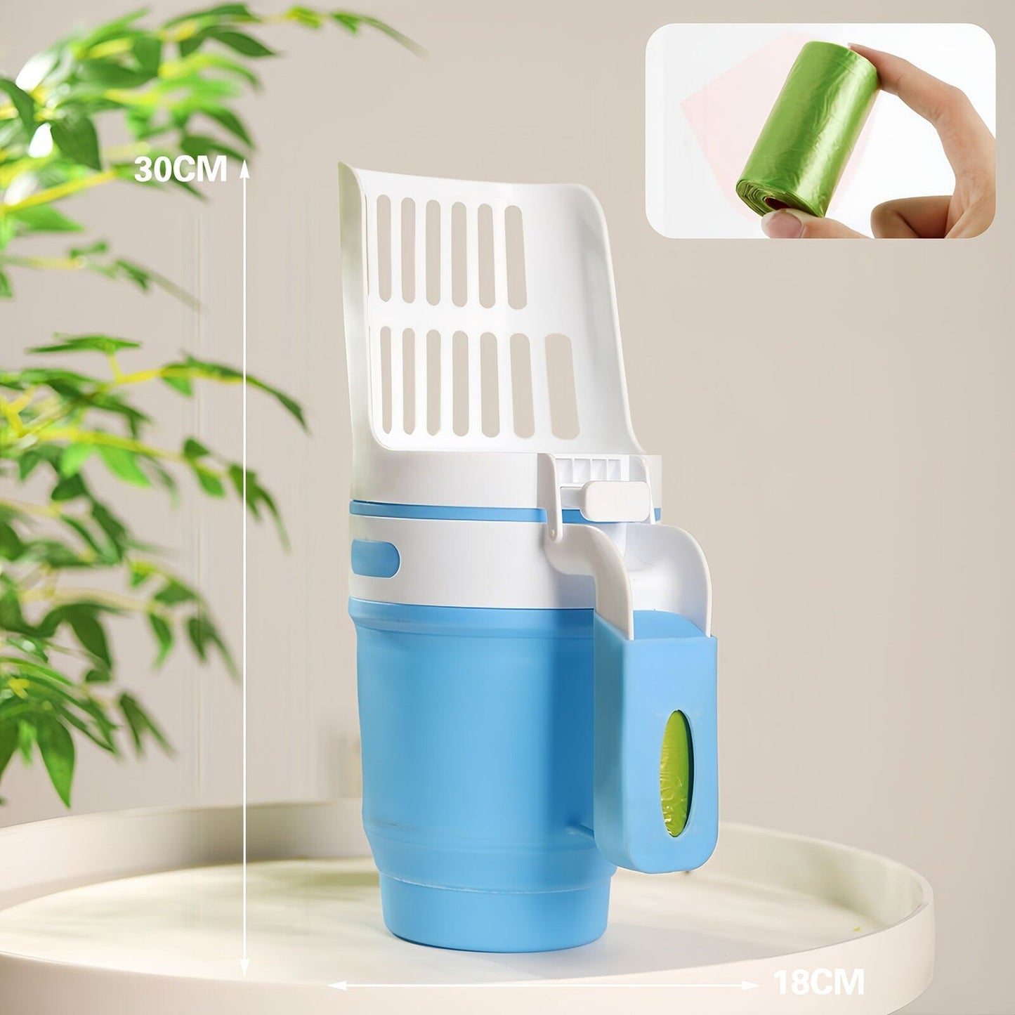 Detachable Cat Litter Scoop with Integrated Shovel Holder