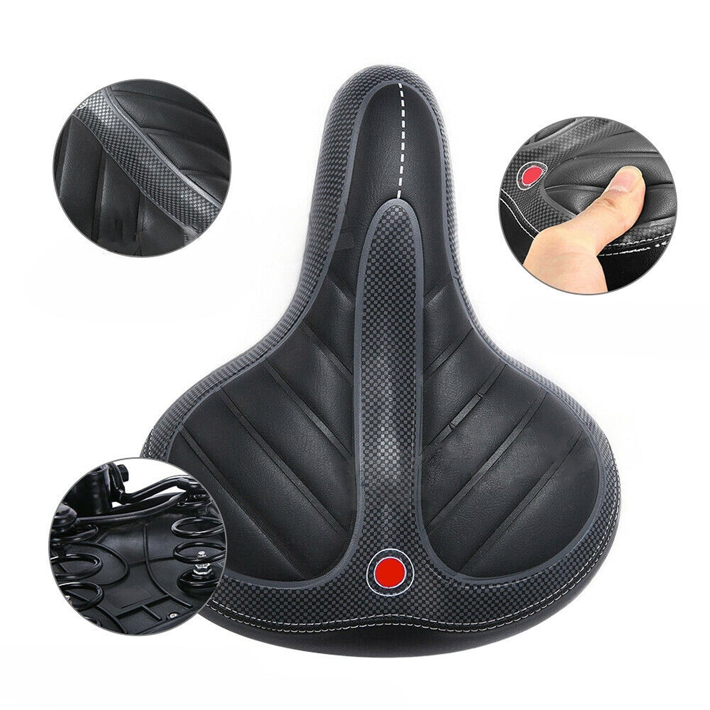 Bike Gel Cruiser Comfort Saddle Wide Soft Cushion Seat
