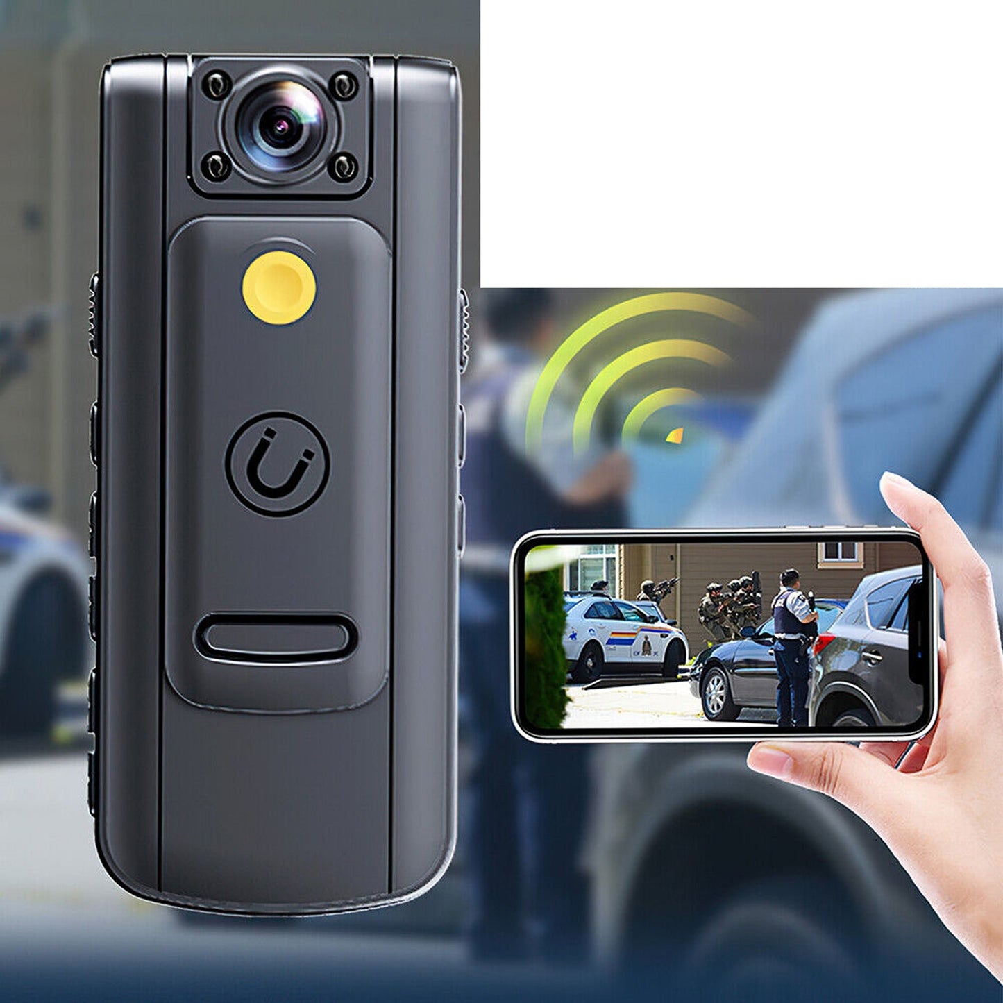 Mini Body Police Camera 1080P HD WiFi Video Recorder with Night Vision