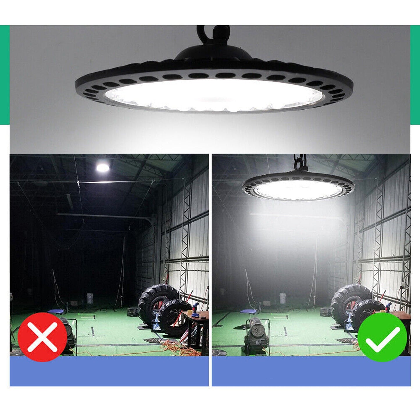 High Bay LED Warehouse Lighting 240V UFO Shed Light with AU Plug
