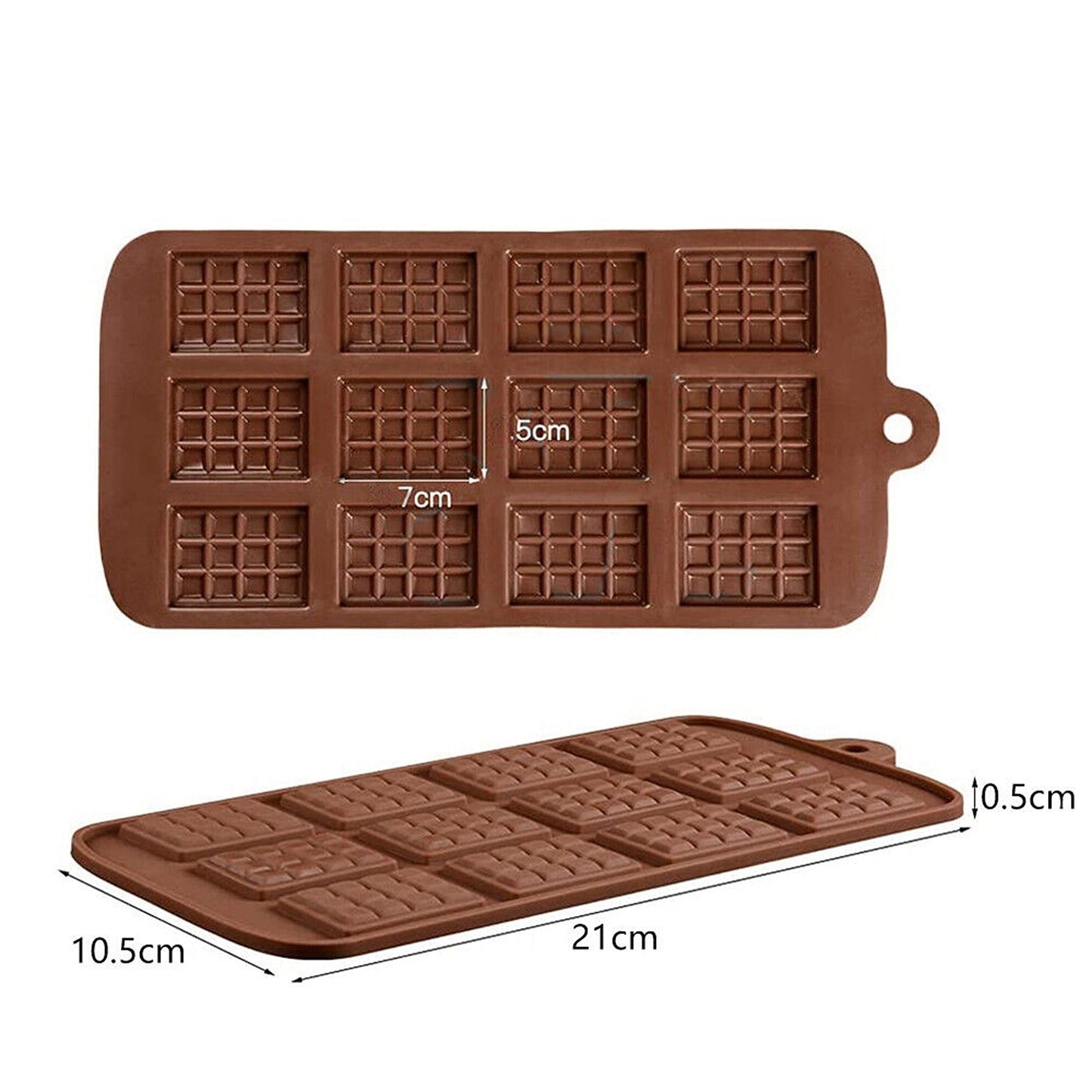 2pcs Silicone Chocolate Bar Mould Mini Candy Jelly Cake Mold