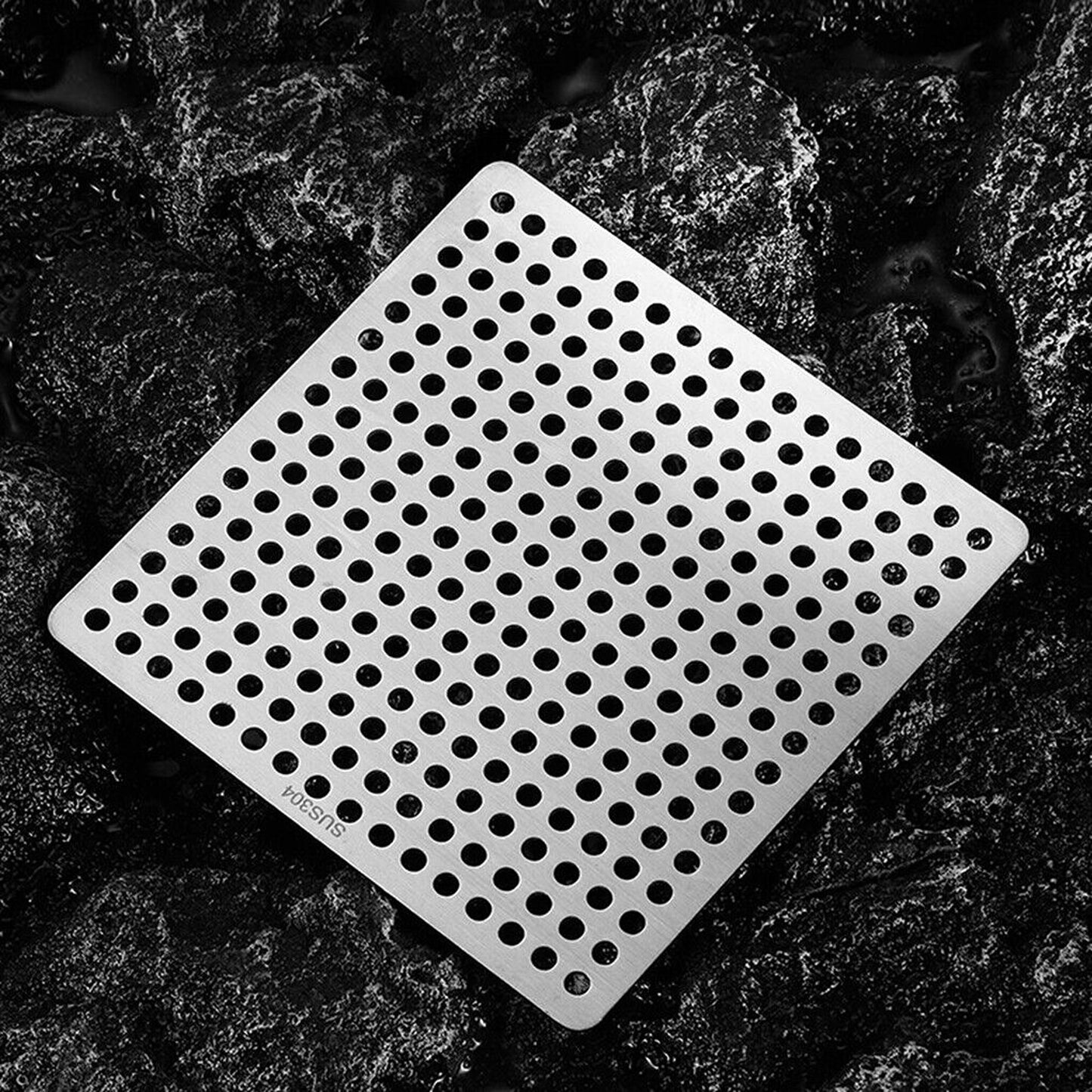 Square Shower Drain Cover Stainless Steel Hair Catcher