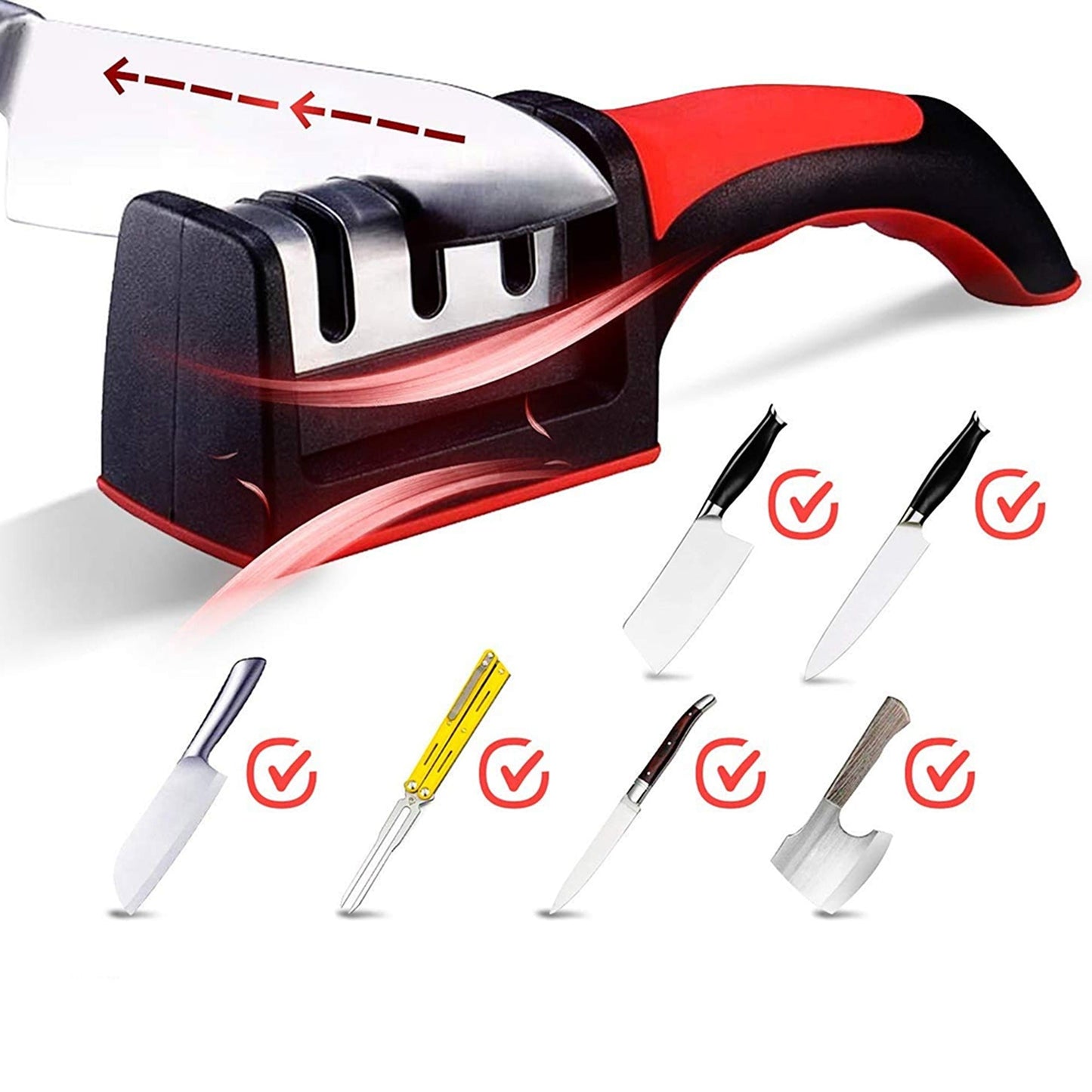 Kitchen Knife Sharpener Diamond Sharp 3 Stage Sharpening Tool