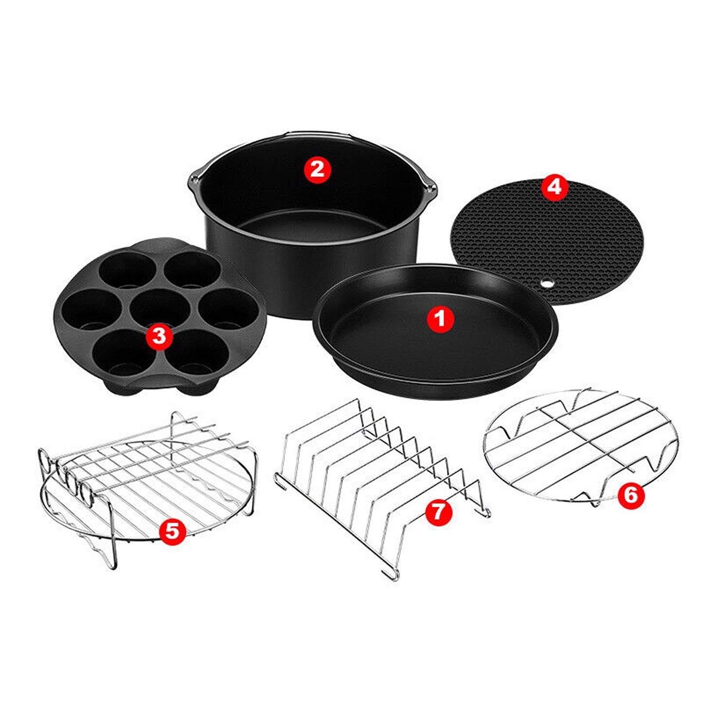 Frying Accessories for Air Fryer - Cage Pan Rack