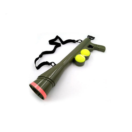 Dog Fetch Toy Tennis Ball Gun Launcher Pet Interactive Outdoor Play